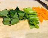 油揚げと野菜の卵炒め作り方1写真
