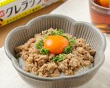 ひき肉そぼろのレンチンどんぶり作り方3写真