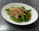 スナップエンドウのニンニクいしる炒め作り方5写真