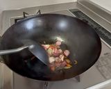 福岡のうどん屋のアレ、博多かしわ飯風炒飯作り方2写真