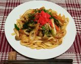 焼肉のたれで焼きうどん作り方8写真