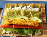 クルミの佃煮♪恵方巻き☆節分☆サラダ巻き作り方3写真