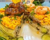 ジェンダーリビール寿司ケーキ作り方12写真