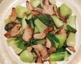 豚肉とチンゲン菜のワンパンにんにく塩炒め作り方3写真
