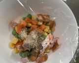 全てレンジ中華風親子丼味オムライス弁当作り方2写真