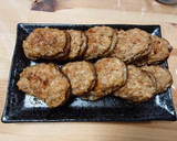 蓮根と榎の鶏団子and蓮根乗せ焼き作り方15写真