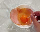 お弁当に！レンジで簡単！お手軽ハムエッグ作り方2写真