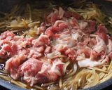 便利ごぼうと牛肉で柳川風煮作り方3写真