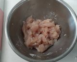 おろしポン酢と柔らか鶏むね肉のパスタ作り方1写真