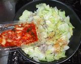豚肉白菜キムチ炒め♪簡単ニラ作り方5写真