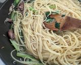 簡単！蛍烏賊としらすと海苔のパスタ作り方3写真