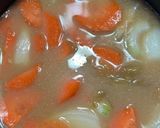 残った汁は味噌汁として！鶏の味噌煮作り方5写真