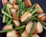 肉じゃが炒め煮➕アスパラ作り方5写真