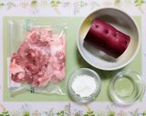 簡単夕飯！豚こまと薩摩芋の味噌炒め弁当おつまみ作り方1写真