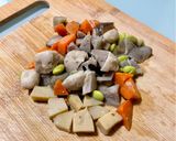 筑前煮deコチュジャン入り炊き込みご飯作り方1写真