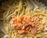 鮭ときのこの豆乳ワンパンパスタ作り方8写真