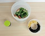 サラダポットで麺ランチ~オクラそば作り方5写真