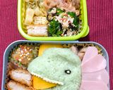 ディロフォサウルス弁当☆恐竜キャラ弁作り方7写真