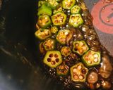 オクラの和風めんつゆチャーハン作り方1写真