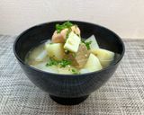 秋先取り！鮭と野菜の濃く旨味噌汁♪作り方3写真