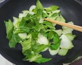 チンゲン菜とイカの中華風 とろみ炒め作り方6写真