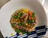 レンジ簡単クリーミーとんてき味炒飯弁当作り方4写真