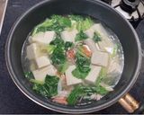 豆腐、カニかま、小松菜のスープ✨作り方3写真