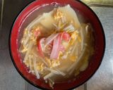 簡単★カニカマとえのきのたまごスープ作り方6写真