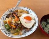 石焼きビビンバの中丼風作り方10写真