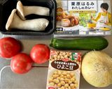 ひよこ豆とズッキーニのカレー作り方1写真