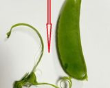 スナップえんどう🌱筋とり✨ゆで方🎶開き方作り方3写真