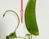 スナップえんどう🌱筋とり✨ゆで方🎶開き方作り方3写真