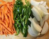 ワンパンで簡単!牛肉と野菜のプルコギ風作り方1写真