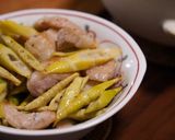 四方竹と豚肉の塩胡椒炒め作り方6写真