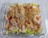 レンチン❢ 豚バラきゃべつピリ辛胡麻だれ作り方3写真