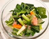 レンジで簡単！小松菜と鶏むね肉の生姜蒸し作り方4写真