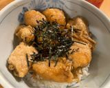 簡単❣️鶏むね肉のにんにくポン酢丼作り方7写真