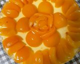 桃缶でバラのレアチーズケーキ作り方15写真