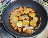 サツマイモと厚揚げの煮物作り方3写真