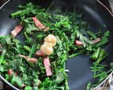 ふわふわ卵とベーコンと春菊のパスタ作り方10写真