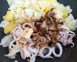 簡単！イカポテトキャベツの大蒜炒め！おもてなし作り方9写真