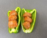 パリピーマンのツナマヨ＆ミートボール詰め作り方4写真
