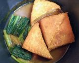 節約今日の夕飯!小松菜厚揚和カレー煮主菜作り方5写真