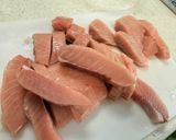 マグロのハラモで焼肉風作り方1写真
