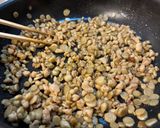 鶏もも粗挽き肉とごぼうの甘辛炒め作り方4写真