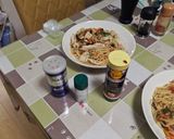 カポナータの残りでむね肉のパスタ作り方5写真