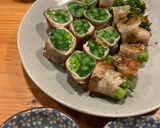 菜の花🌼 肉巻き 柚子塩のせ作り方4写真