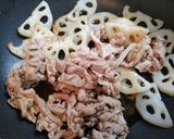 簡単夕飯！豚こまとれんこんの照り焼き主菜！弁当作り方8写真