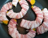 簡単夏の夕飯！カボチャ豚バラ肉味噌肉巻き作り置き作り方6写真