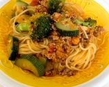 ズッキーニとブロッコリーのミートパスタ作り方7写真